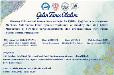 YUNUS EMRE'NİN İZİNDE ORTAKÖY GEZİSİ 